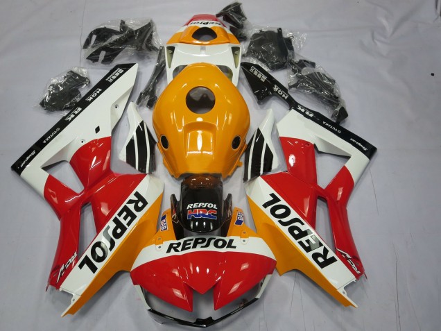 Weiß Repsol 2013-2023 Honda CBR600RR Motorrad Verkleidungen