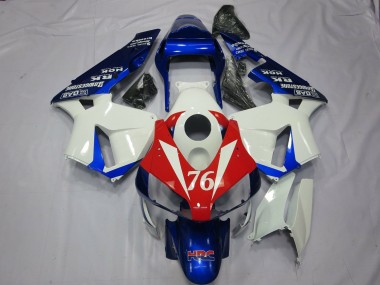 76 Weiß & Rot 2003-2004 Honda CBR600RR Motorrad Verkleidungen