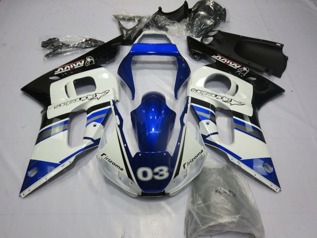 Blauweiß 03 1998-2002 Yamaha R6 Motorrad Verkleidungen