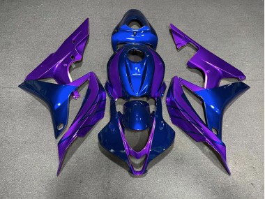 Blau & Weiß Custom 2007-2008 Honda CBR600RR Motorrad Verkleidungen