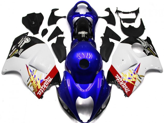 Blau & Weiß Custom Logo 1997-2007 Suzuki GSXR 1300 Motorrad Verkleidungen