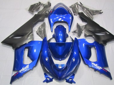 Blau & Schwarz 2005-2006 Kawasaki ZX6R Motorrad Verkleidungen