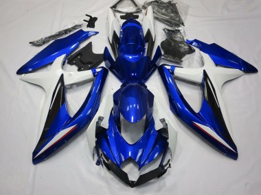 Blau Schwarz & Weiß 2008-2010 Suzuki GSXR 600-750 Motorrad Verkleidungen