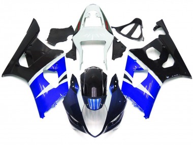 Blau & Schwarz Glänzend Custom Stil 2003-2004 Suzuki GSXR 1000 Motorrad Verkleidungen