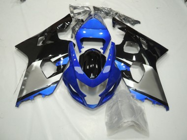 Blau Schwarz & Silber 2004-2005 Suzuki GSXR 600-750 Motorrad Verkleidungen