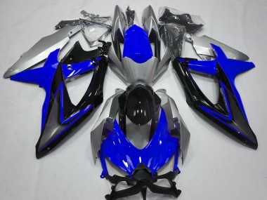 Blau & Silber 2008-2010 Suzuki GSXR 600-750 Motorrad Verkleidungen