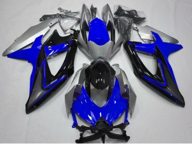 Blau & Silber 2008-2010 Suzuki GSXR 600-750 Motorrad Verkleidungen