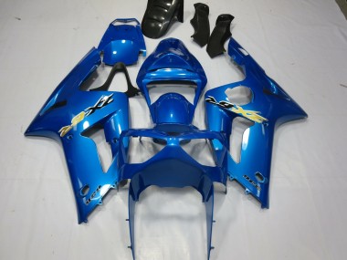 Blauer Ninja 2003-2004 Kawasaki ZX6R Motorrad Verkleidungen