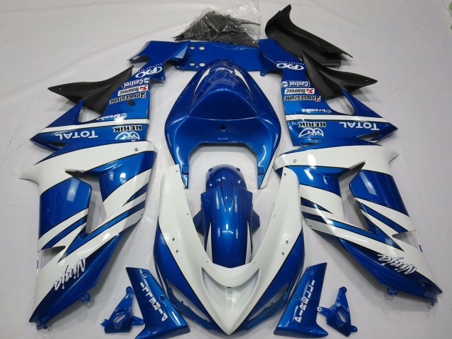 Blauweißer Ninja 2006-2007 Kawasaki ZX10R Motorrad Verkleidungen