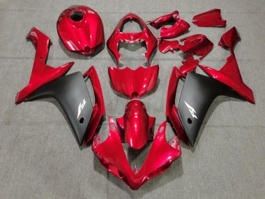 Candy-Rot & Schwarz 2007-2008 Yamaha R1 Motorrad Verkleidungen