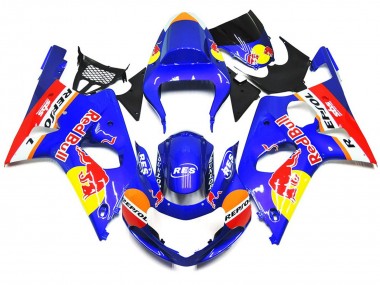 Custom Red Bull Stil OEM Stil-Kit 2000-2002 Suzuki GSXR 1000 Motorrad Verkleidungen