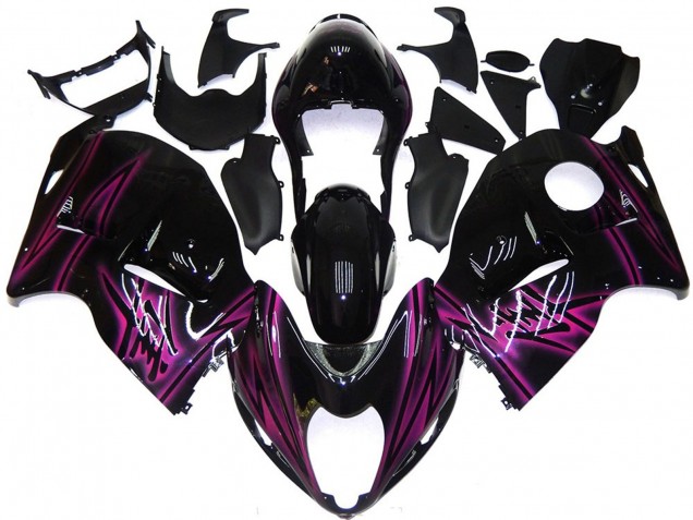 Custom Schwarz Gloss Mit Pink 1997-2007 Suzuki GSXR 1300 Motorrad Verkleidungen