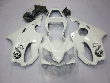 Dragon White 2001-2003 Honda CBR600 F4i Motorrad Verkleidungen