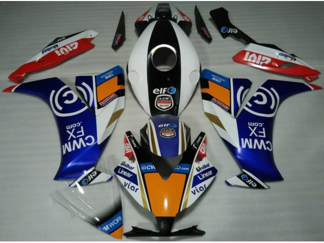 Elf Blau & Orange 2012-2016 Honda CBR1000RR Motorrad Verkleidungen