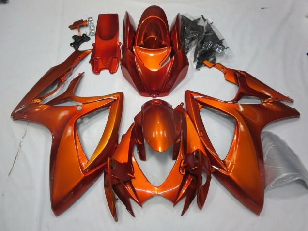 Gebranntes Orange 2006-2007 Suzuki GSXR 600-750 Motorrad Verkleidungen