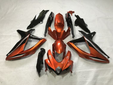 Gebranntes Orange 2008-2010 Suzuki GSXR 600-750 Motorrad Verkleidungen