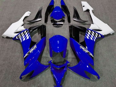 Glänzend Blau & Weiß 2008-2010 Kawasaki ZX10R Motorrad Verkleidungen