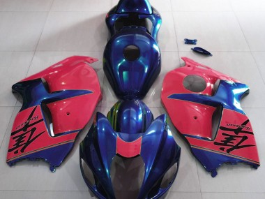 Glänzend Blau & Rot 1997-2007 Suzuki GSXR 1300 Motorrad Verkleidungen