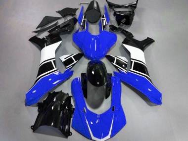 Glänzend Blau Weiß & Schwarz 2015-2019 Yamaha R1 Motorrad Verkleidungen