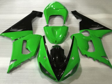 Glänzend Grün & Schwarz 2005-2006 Kawasaki ZX6R Motorrad Verkleidungen