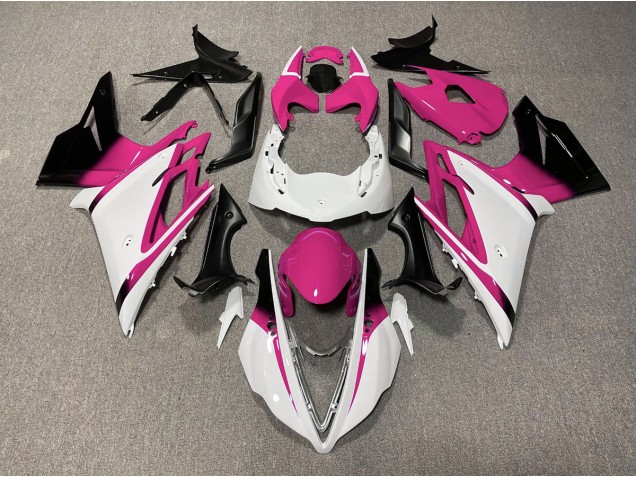 Glänzend Weiß & Pink 2013-2016 Triumph Daytona 675 Motorrad Verkleidungen