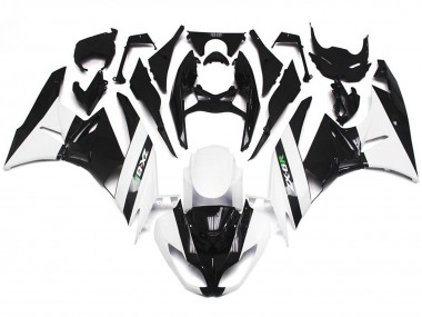 Glänzend Weiß & Schwarz 2009-2012 Kawasaki ZX6R Motorrad Verkleidungen