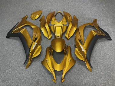 Gold Mit Ninja-Weiß 2016-2019 Kawasaki ZX10R Motorrad Verkleidungen