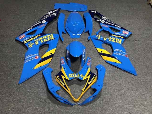 Hellblau Rizla 2005-2006 Suzuki GSXR 1000 Motorrad Verkleidungen