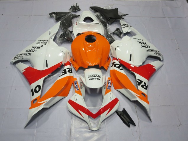 Hellorange & Weiß Repsol 2009-2012 Honda CBR600RR Motorrad Verkleidungen