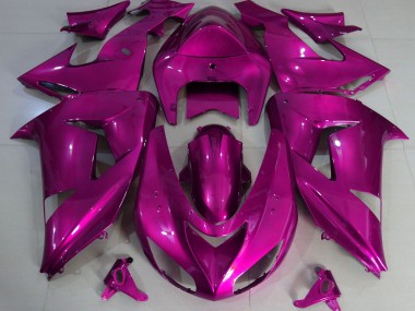 Hot Pink Schlicht 2006-2007 Kawasaki ZX10R Motorrad Verkleidungen