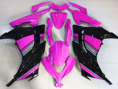 Hot Pink & Schwarz 2013-2018 Kawasaki Ninja 300 Motorrad Verkleidungen