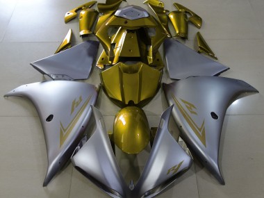 Matt Silber & Gold 2009-2011 Yamaha R1 Motorrad Verkleidungen