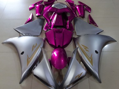 Matt Silber & Pink 2009-2011 Yamaha R1 Motorrad Verkleidungen