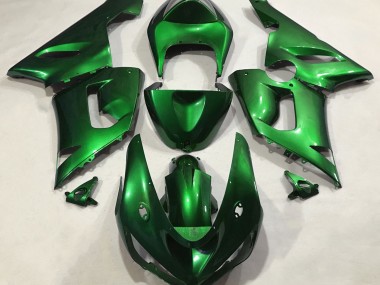 Metallic Grün 2005-2006 Kawasaki ZX6R Motorrad Verkleidungen