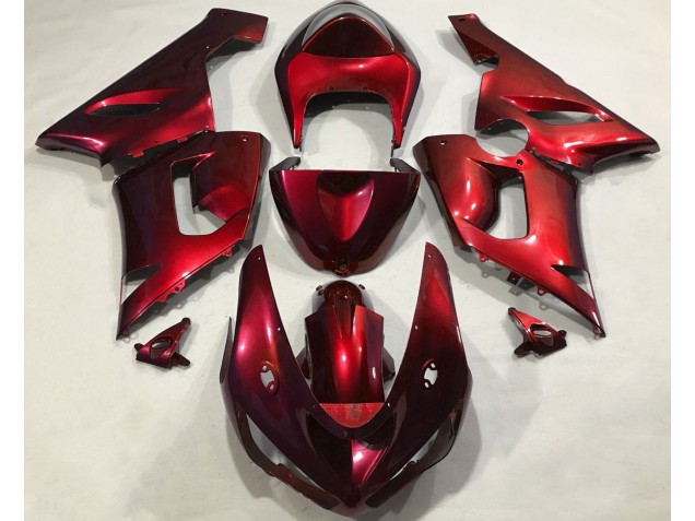 Metallic Rot 2005-2006 Kawasaki ZX6R Motorrad Verkleidungen