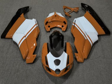 Orange Glänzend & Weiß 2003-2004 Ducati 749 999 Motorrad Verkleidungen