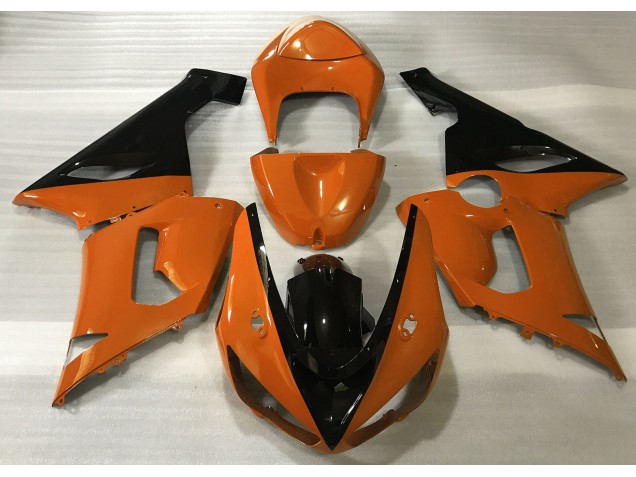 Orange Glänzend & Schwarz 2005-2006 Kawasaki ZX6R Motorrad Verkleidungen