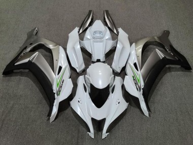 Perlweiß & Silber 2016-2019 Kawasaki ZX10R Motorrad Verkleidungen