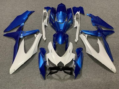 Perlblau & Weiß 2008-2010 Suzuki GSXR 600-750 Motorrad Verkleidungen