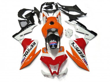 Repsol Weiß & Rot 2012-2015 Aprilia RS4 125 Motorrad Verkleidungen