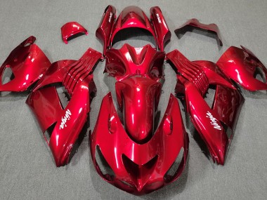 Rot Glänzend 2006-2011 Kawasaki ZX14R Motorrad Verkleidungen