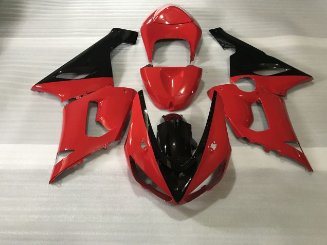 Rot & Schwarz 2005-2006 Kawasaki ZX6R Motorrad Verkleidungen