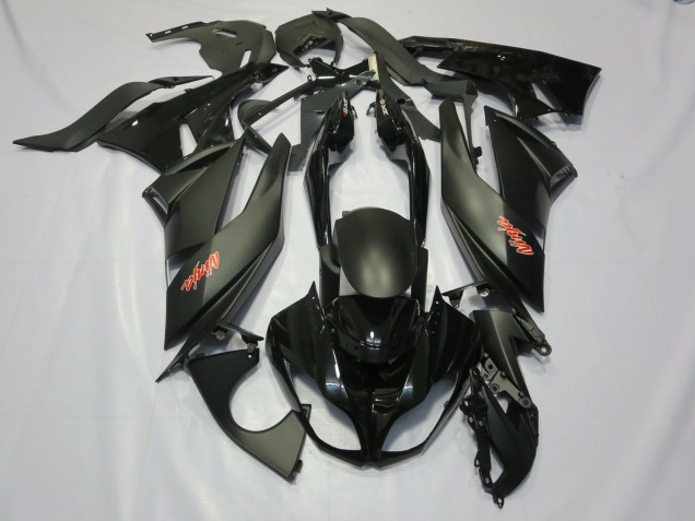 Schwarz 2009-2012 Kawasaki ZX6R Motorrad Verkleidungen