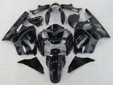 Schwarz Weiß & Blau 2002-2005 Kawasaki ZX12R Motorrad Verkleidungen