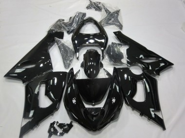 Schwarz Glänzend 2005-2006 Kawasaki ZX6R Motorrad Verkleidungen