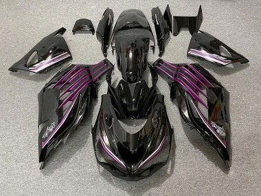 Schwarz Glänzend & Pink 2012-2021 Kawasaki ZX14R Motorrad Verkleidungen