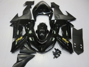 Schwarz & Gold 2006-2007 Kawasaki ZX10R Motorrad Verkleidungen