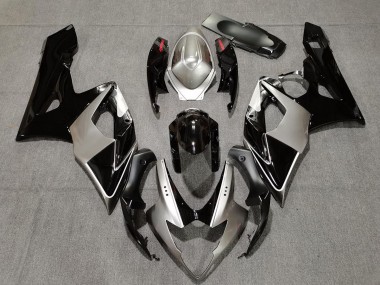 Silber & Schwarz 2005-2006 Suzuki GSXR 1000 Motorrad Verkleidungen