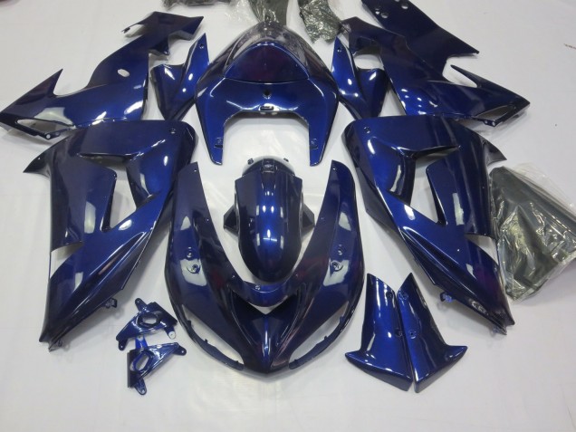 Tiefes Blau 2006-2007 Kawasaki ZX10R Motorrad Verkleidungen