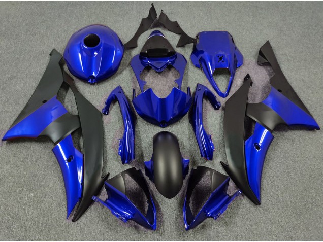 Tiefes Blau & Matt Schwarz 2008-2016 Yamaha R6 Motorrad Verkleidungen